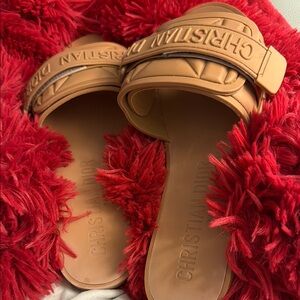 Dior Beige Slide Sandals